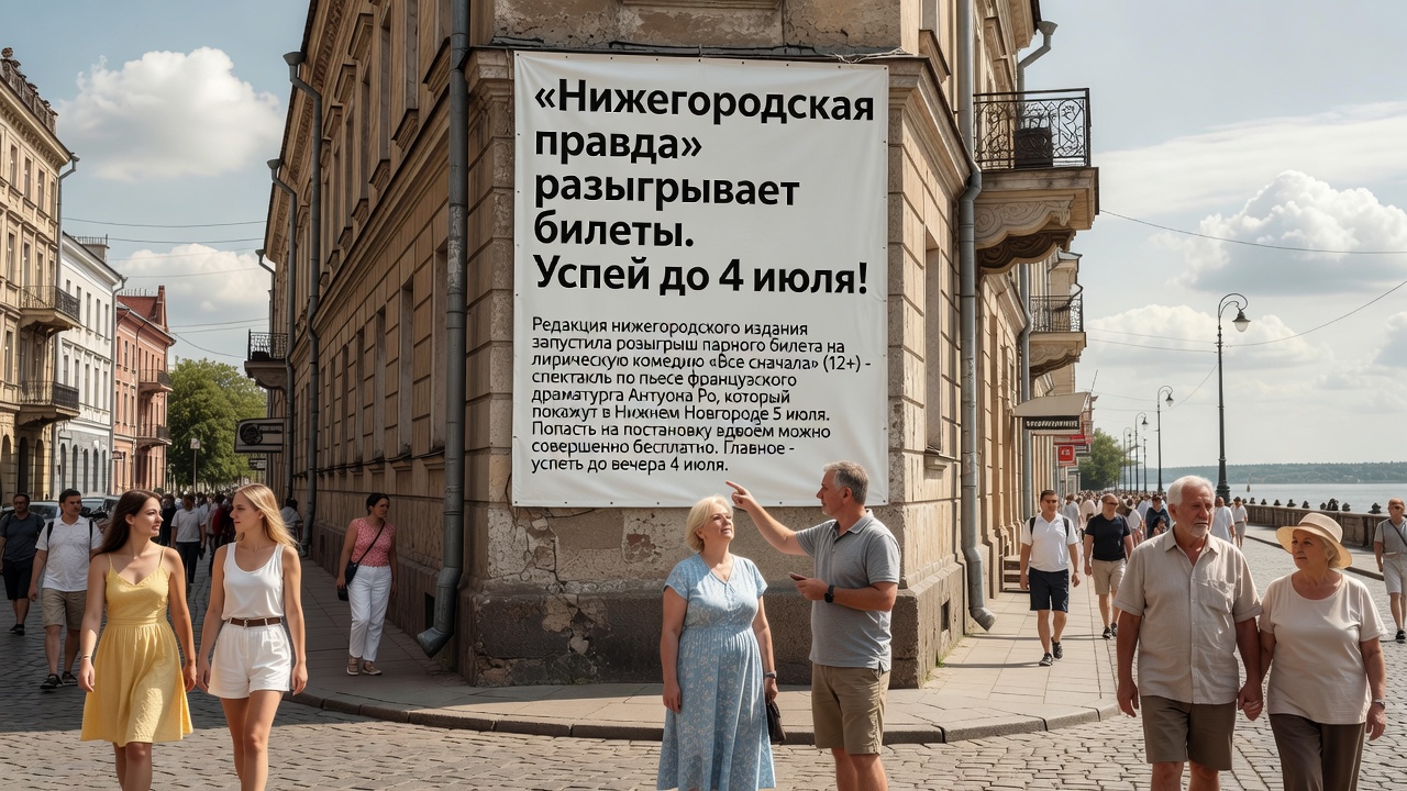 «Нижегородская правда» разыгрывает билеты. Успей до 4 июля!